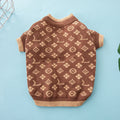 Thick wool dog jumper in monochrome or two-tone colours for autumn and winter wear
