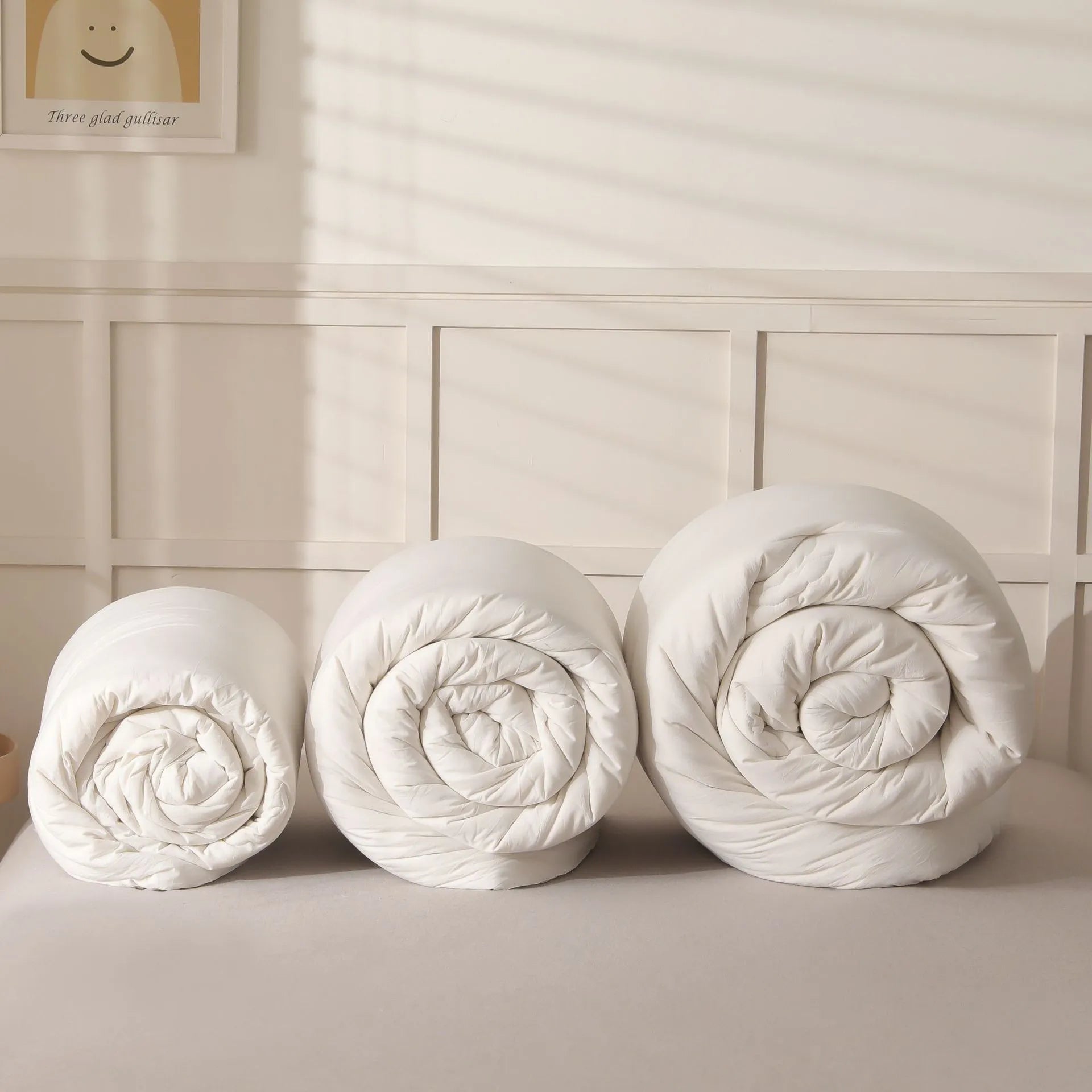 Soybean fibre filled pure cotton quilt in twill weave available in multiple sizes and weights
