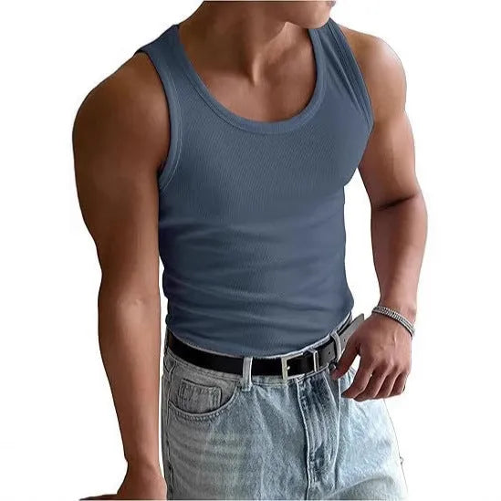 Men's tight fit round neck polyester sports t-shirt shown in one of six available colours.