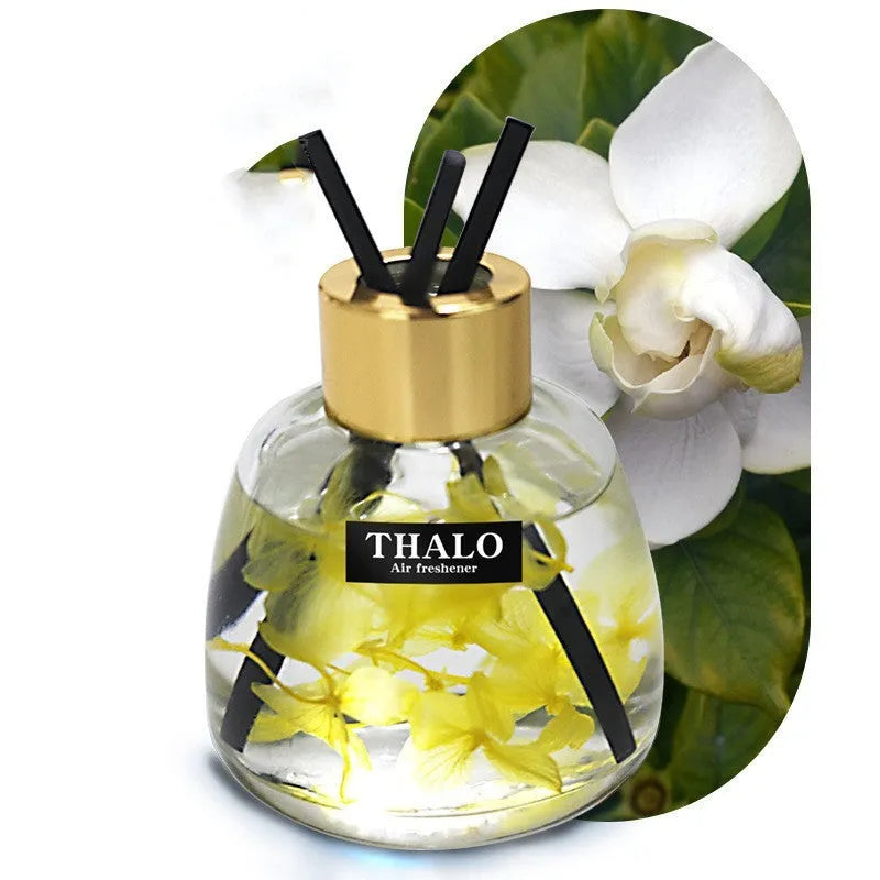 Glass car perfume ornament with loose incense for aromatherapy in vehicle