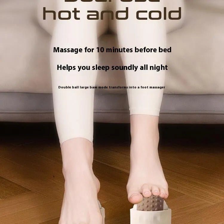 Caramel Mocha and green massage ball sets for cold hot compress and acupressure foot and back massage.