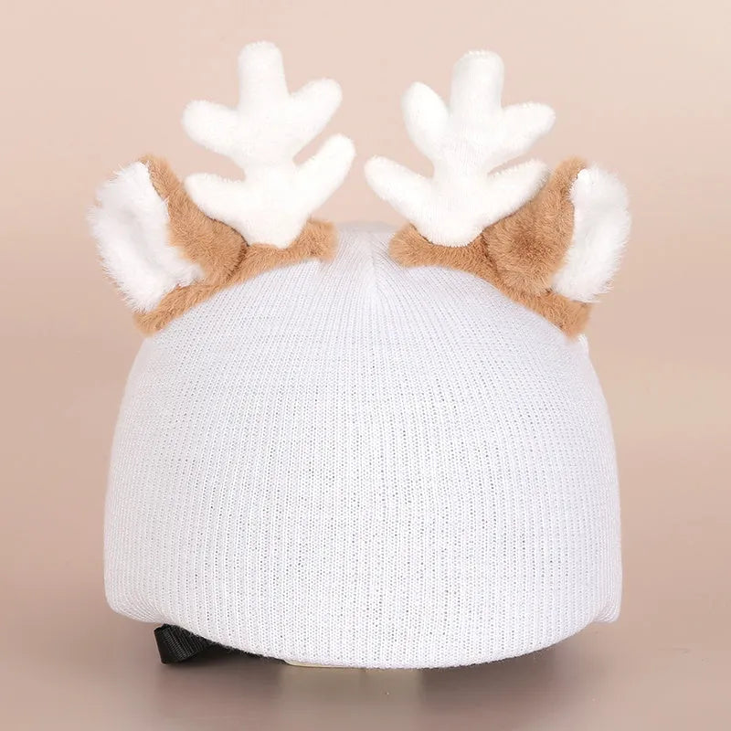 Cartoon character plush fabric helmet ear decoration cover for medium-sized helmets.