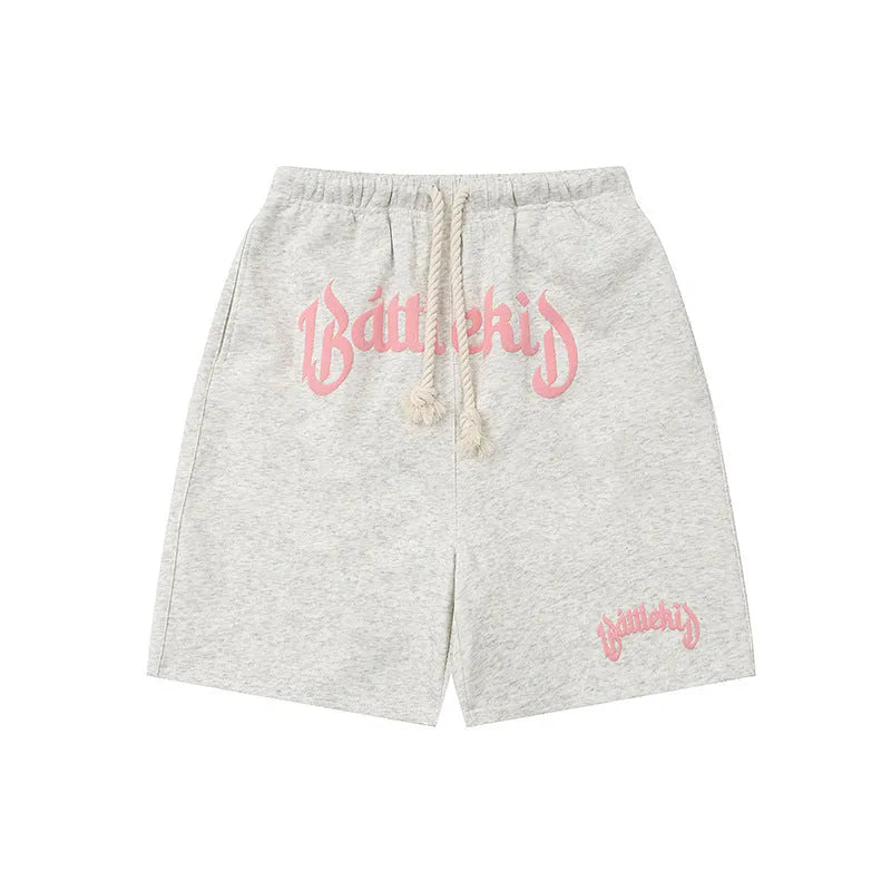 Cotton blend cropped sweatpants in street style with loose fit design