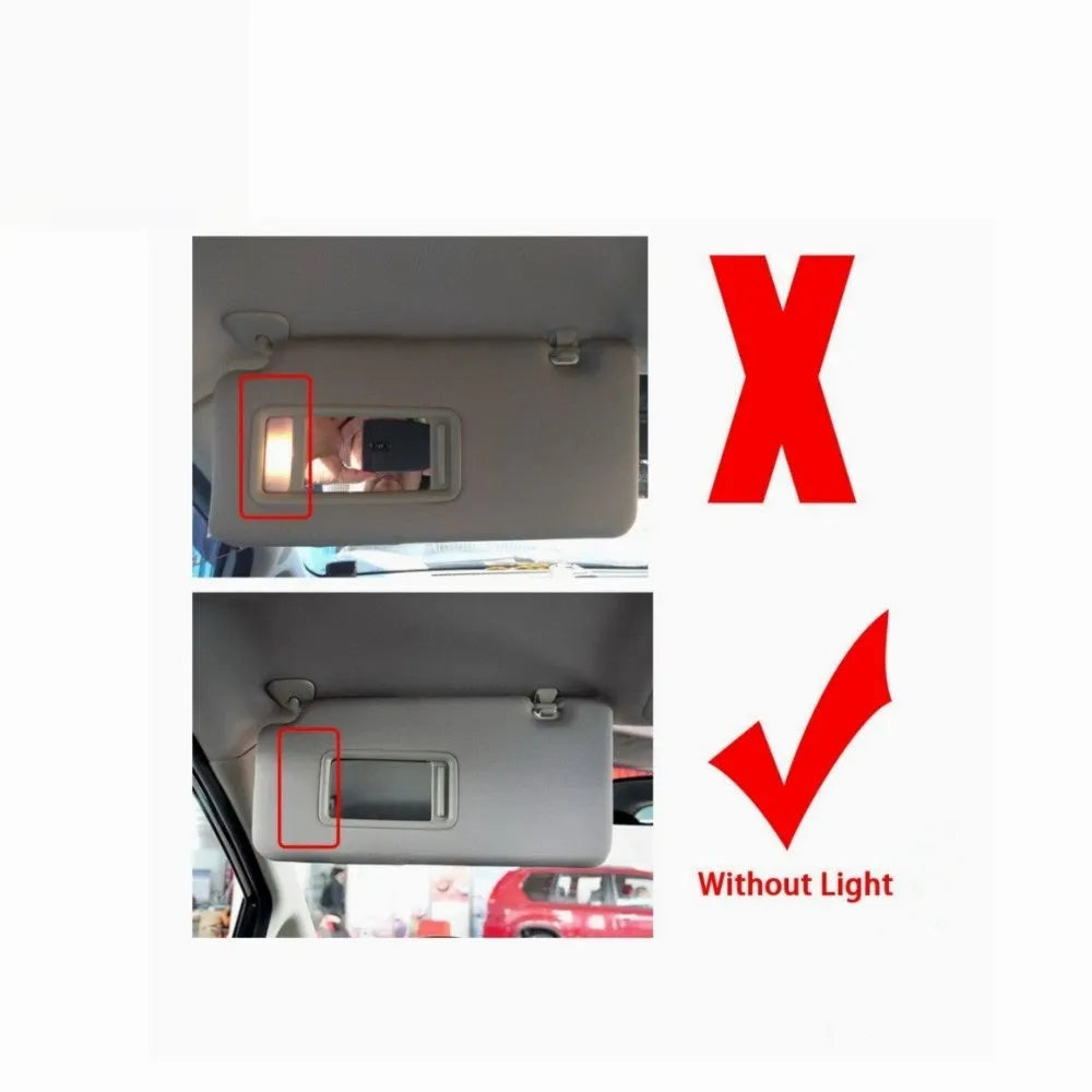 Beige sun visor with cosmetic mirror for Nissan Lida 2005-2012 car model