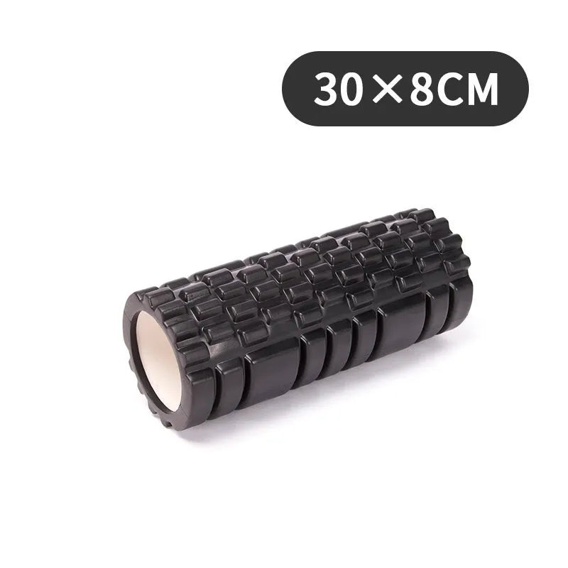 EVA foam roller for fitness in multiple sizes and colours including black, grey, pink