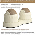 Caramel Mocha and green massage ball sets for cold hot compress and acupressure foot and back massage.