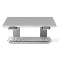 Aluminium alloy laptop stand in black colour on desktop