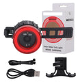 Black intelligent induction brake taillight with aluminium alloy construction and seatpost mounting bracket