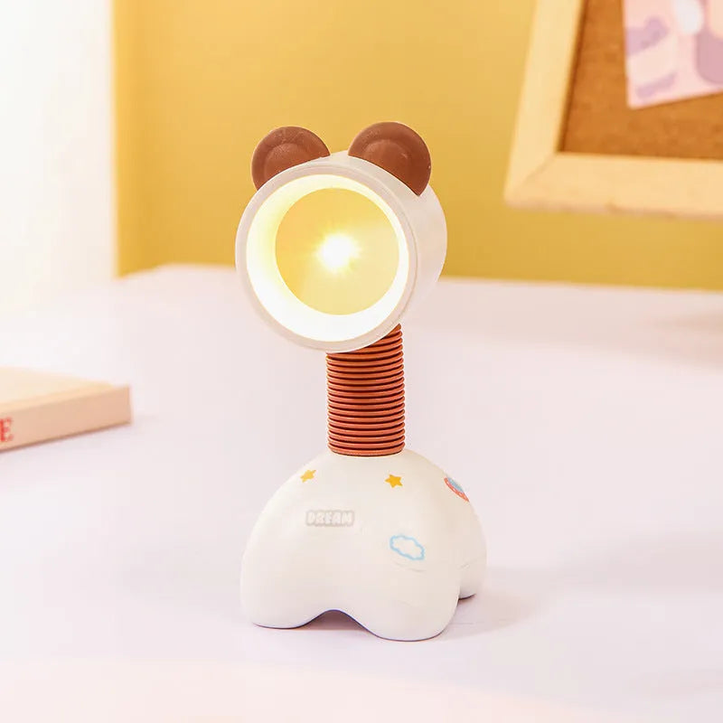 DIY magnetic cartoon night lamp with adjustable base and battery power