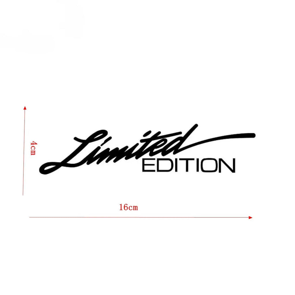 Limited edition black laser reflective car sticker with text design on PET vinyl material