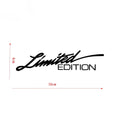Limited edition black laser reflective car sticker with text design on PET vinyl material