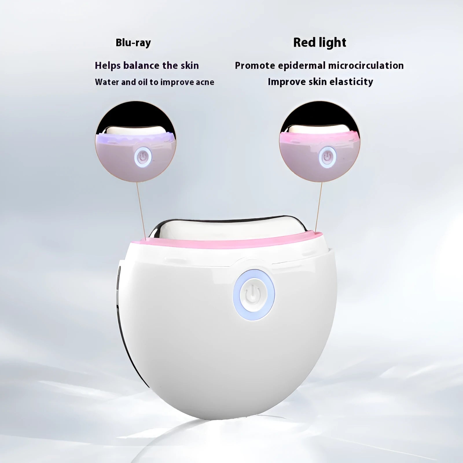 French pattern IPL beauty device with colour light therapy display and Type-C charging port