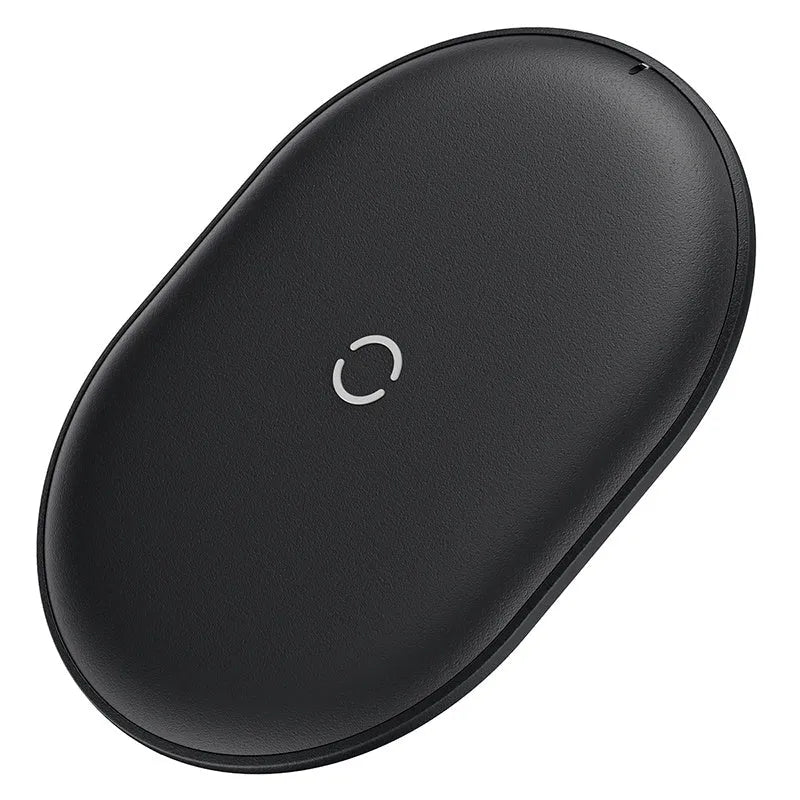 Baseus rough series 15W wireless charging pad for mobile phones in black or white