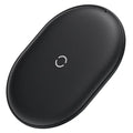 Baseus rough series 15W wireless charging pad for mobile phones in black or white