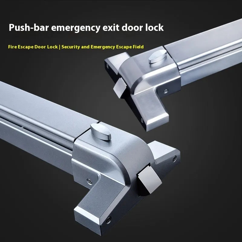Stainless steel fireproof door push lock with external handle for 65cm baked paint doors