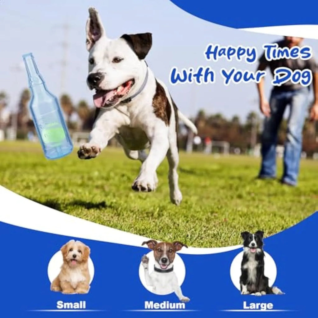 Blue green red water bottle dog toy with squeaker for aggressive chewing dogs