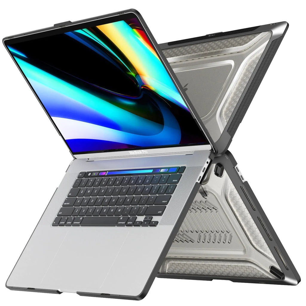 MacBook protective case shell in four colour options for Air and Pro laptop models