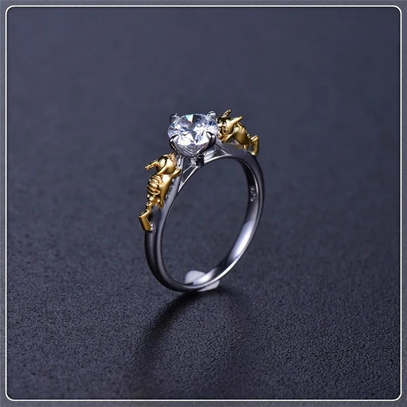 Black gold crown modelling ring made from copper for cosplay and unisex fashion wear.