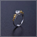 Black gold crown modelling ring made from copper for cosplay and unisex fashion wear.