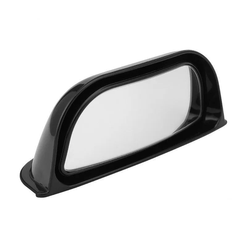 Universal black and white wide-angle car mirror for exterior mounting, dimensions 126mm by 48mm.