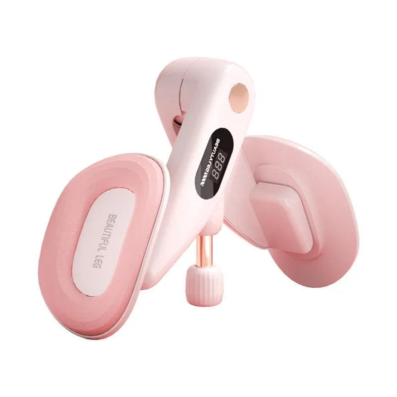 Grey pelvic floor muscle trainer with electronic display and resistance spring mechanism