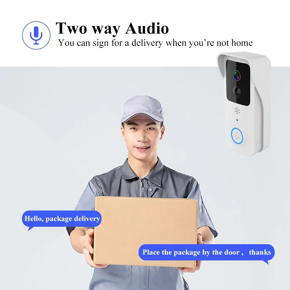 Smart home waterproof visual doorbell with HD camera and remote intercom functionality