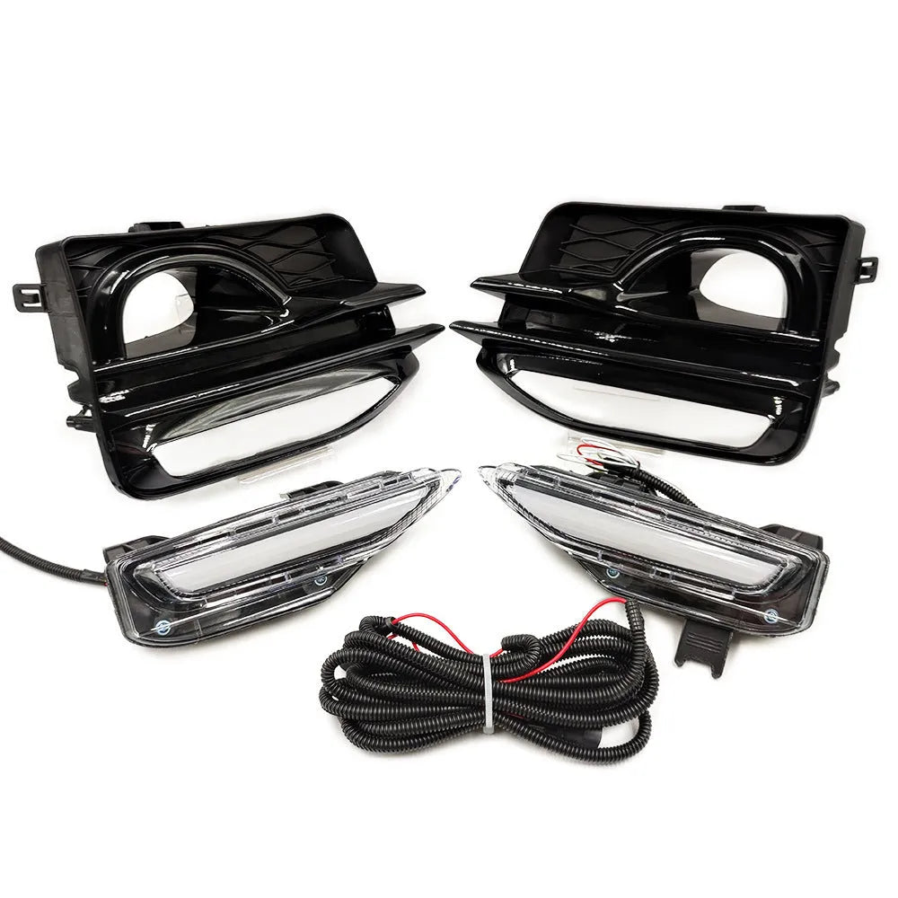 Infiniti Q50 Q70 front bumper LED fog lamp and daytime running light unit with ABS housing