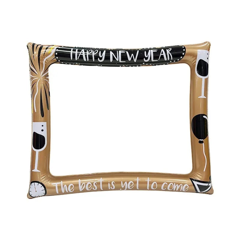 Christmas inflatable photo frame PVC prop for festive photography and interactive play