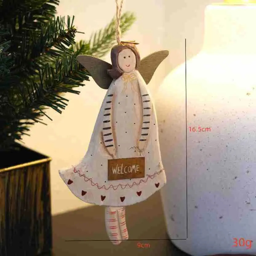 Hand-painted wooden carving pendant door plate with heart and letter designs in American country style