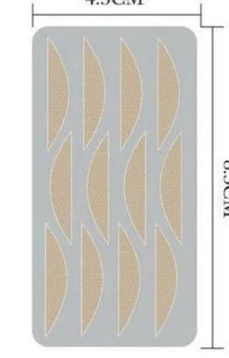 No glue eyelid sticker set in three colour classifications S M L with non-woven fabric construction