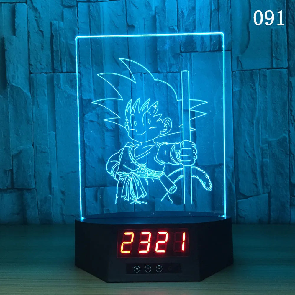 3D blue dolphin LED table night light with remote control on wooden surface
