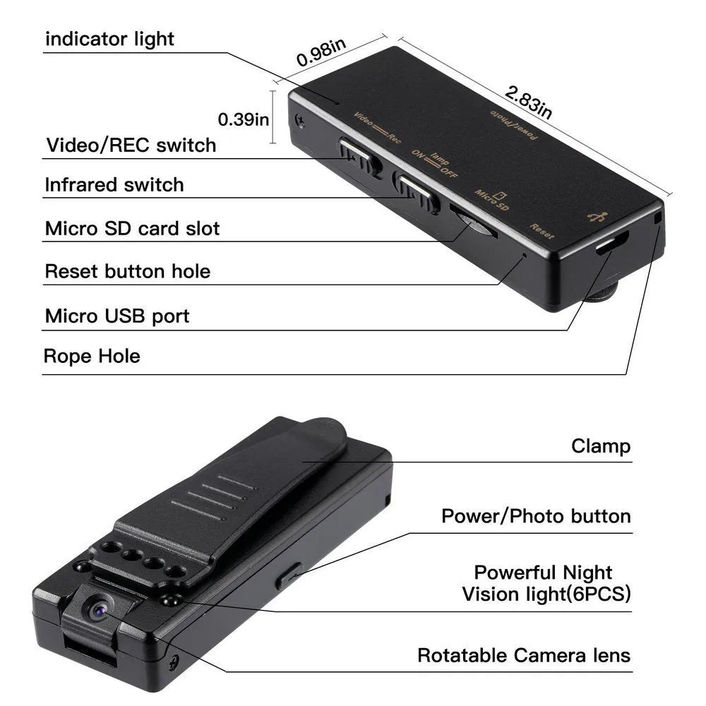 Black 1080p HD digital video camera with 90-degree rotation capability for flexible positioning