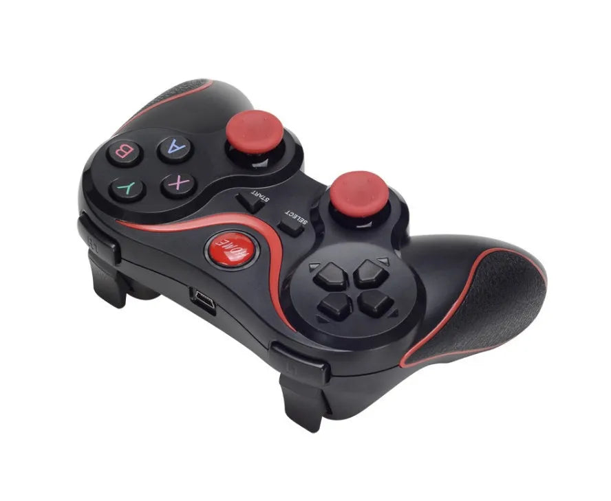 Black X3 Bluetooth wireless game controller for Android mobile phones.