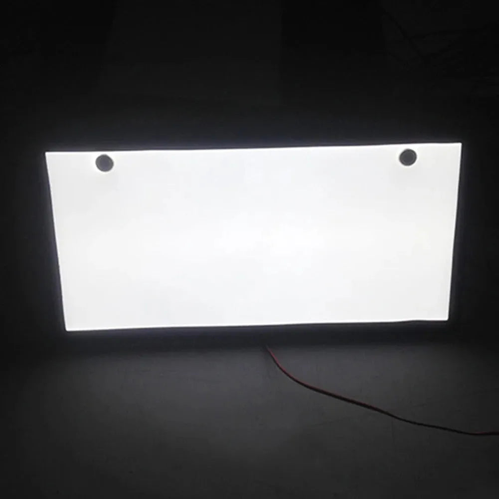 LED truck luminous license plate light set with two plastic housing units showing thin flat design