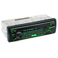 Car dashboard MP3 player radio with Bluetooth, LCD display, USB port, and control buttons