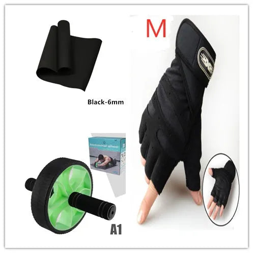 Red EVA fitness yoga mat showing texture and thickness, rolled partially with carry bag.