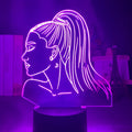 European style 3D acrylic night light showing colourful LED illumination through the sculpted shade.