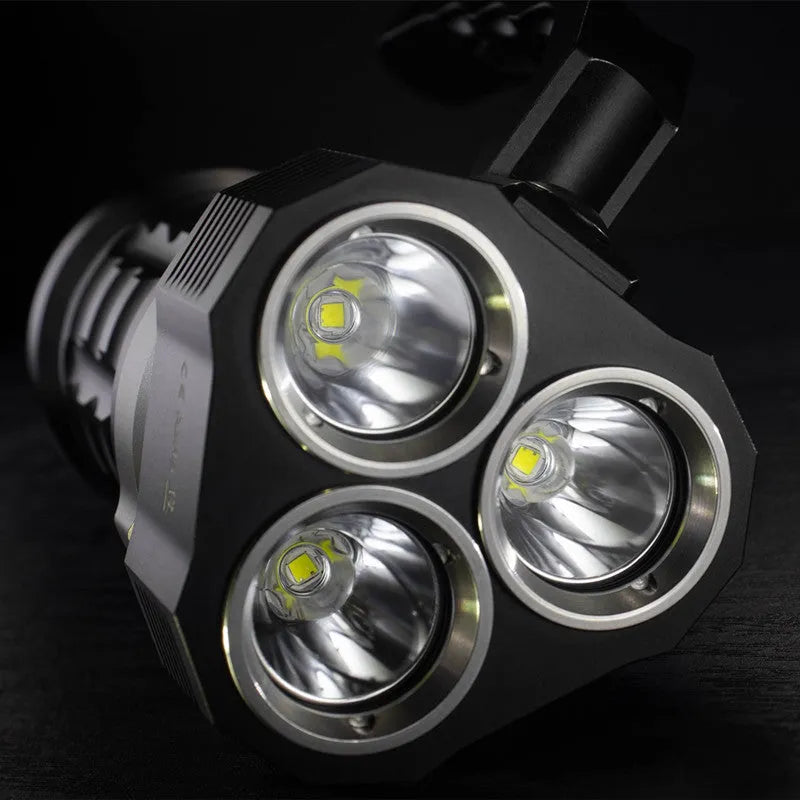 Aluminium alloy diving torch with 350 lumen brightness for outdoor and marine use