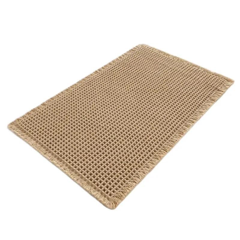 Checkered pattern non-slip bathroom floor carpet in a choice of colours and sizes.