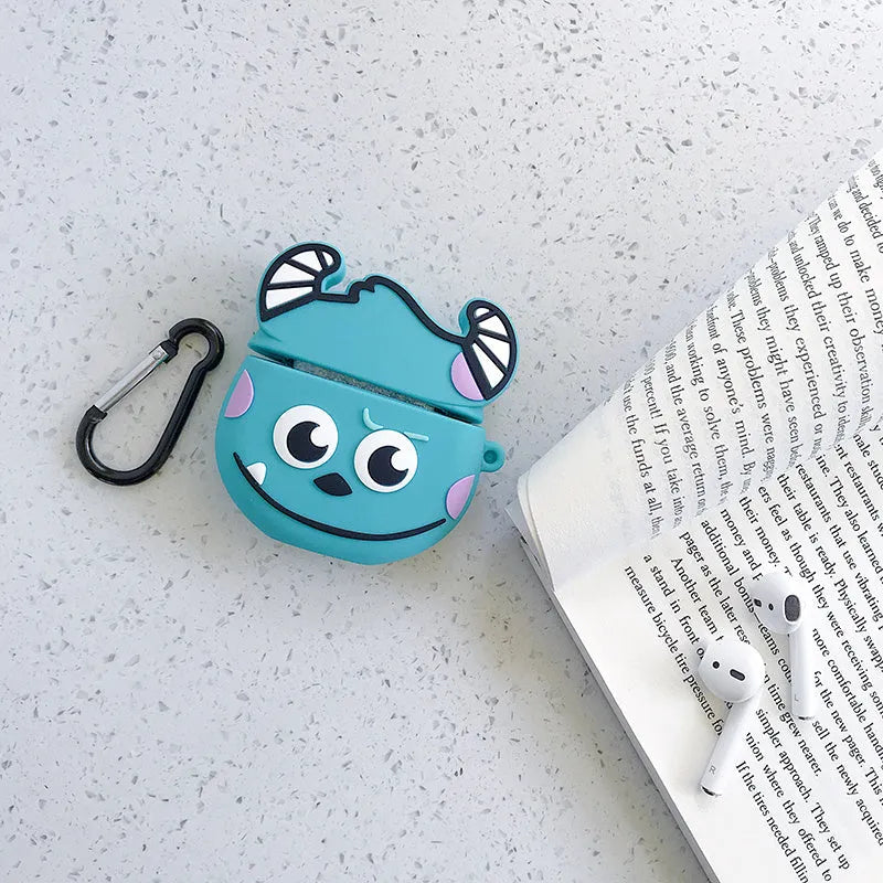 Cartoon animal silicone case for AirPods 1 and 2 charging case in seven colour options