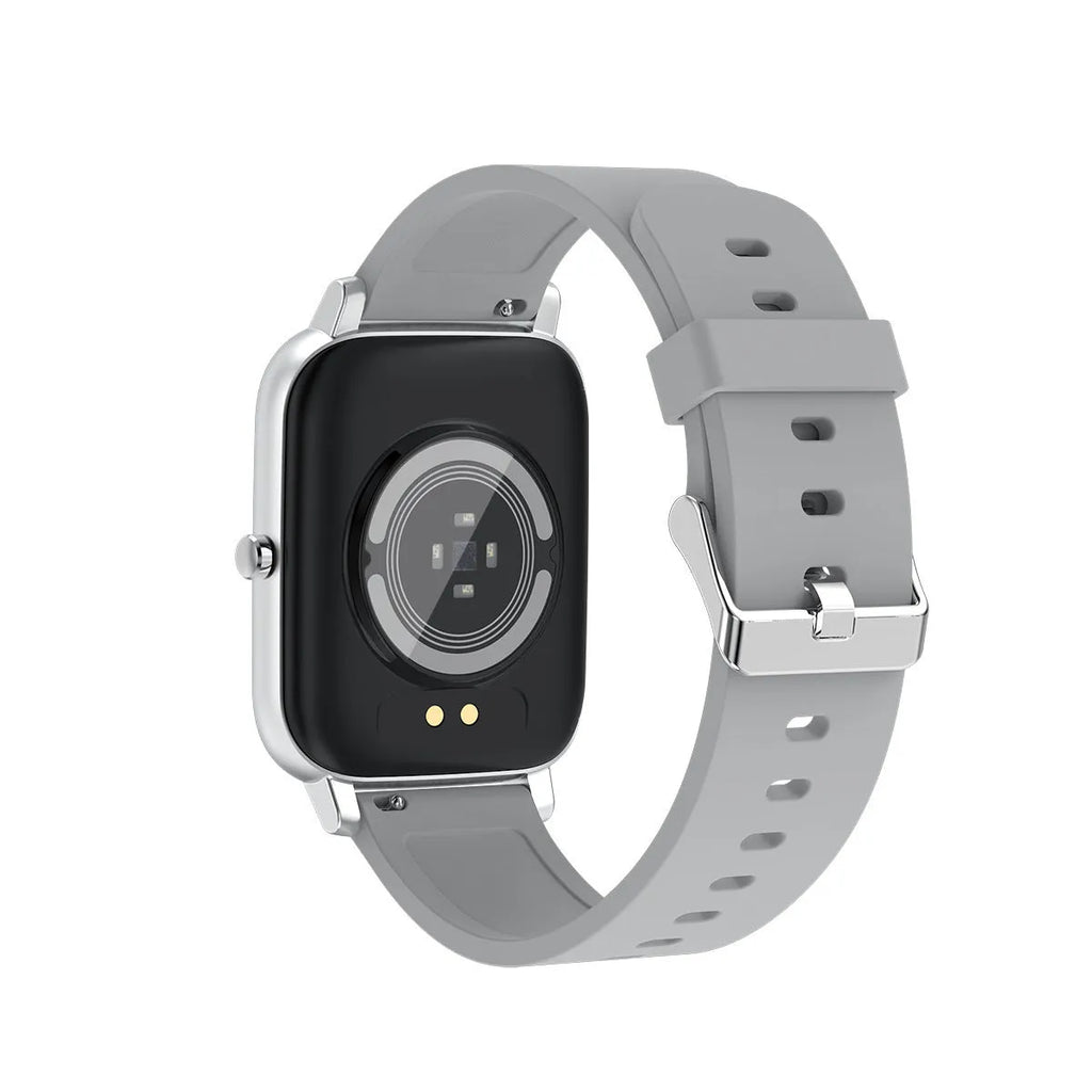 H80 black sports smart watch with silicone strap showing ECG and blood oxygen monitoring on screen