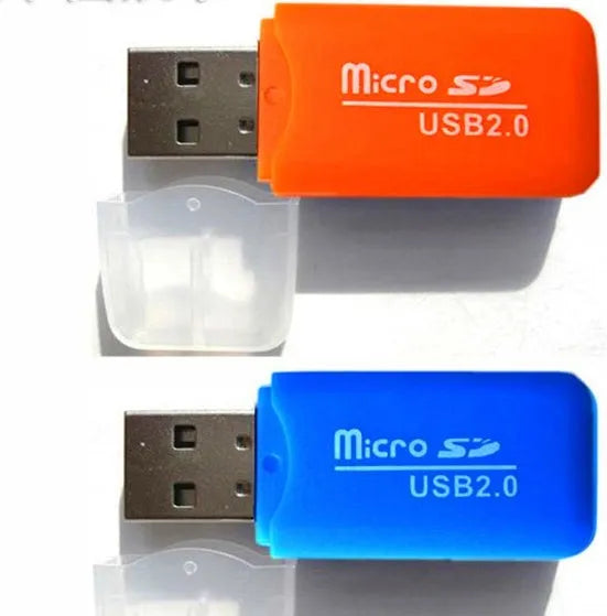 Mini USB TF card reader with SD adapter for microSD memory cards