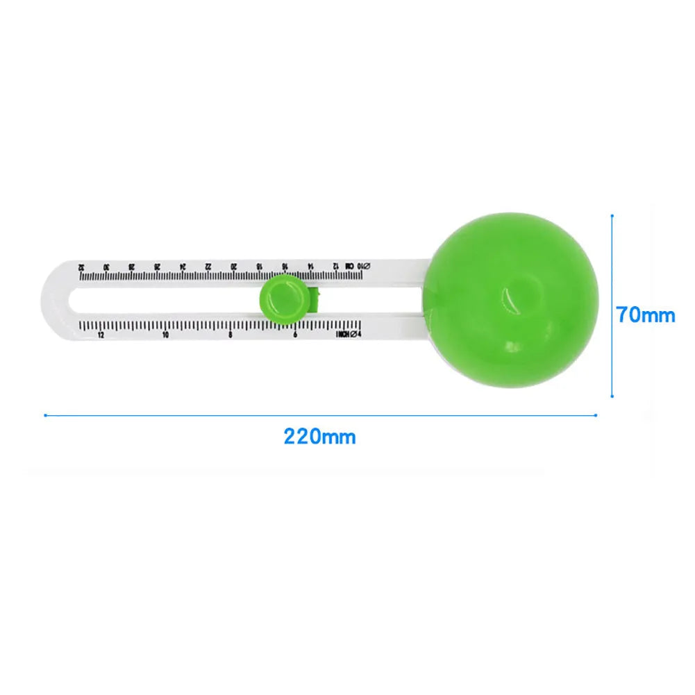 Green or orange plastic A3 round paper cutter for juvenile use.