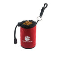 Mini nylon pet training snack bag in blue colour showing medium-soft texture.