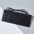 USB wired mini computer keyboard in black colour with compact 280mm width