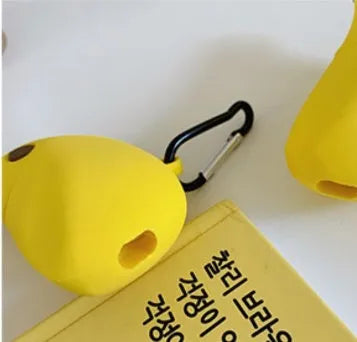 Yellow banana-themed silicone protective case for Apple AirPods Pro wireless Bluetooth earphones