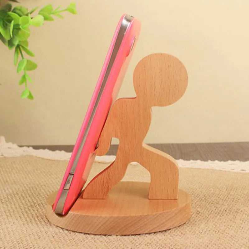 Resin animal-themed mobile phone holder with lazy bracket design for desk organisation