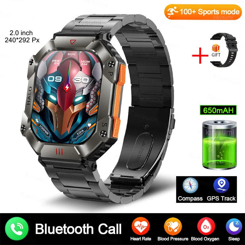 Android GPS fitness women's smart watch with black strap and waterproof display showing time and health metrics