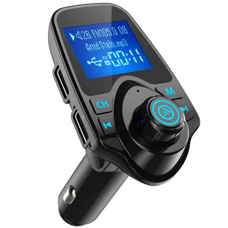 G7 black car Bluetooth FM transmitter hands-free kit with USB port and TF card slot