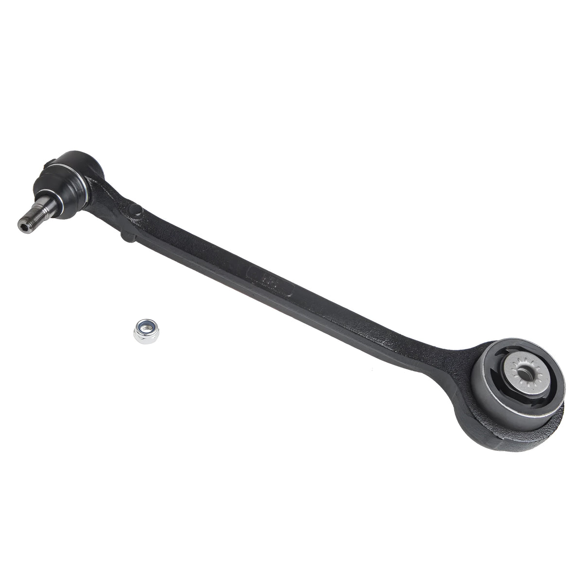 Black automotive swing arm control arm for Chrysler and Dodge vehicles